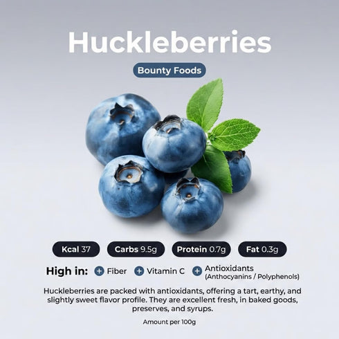 Bounty Foods 12 oz Montana Huckleberry Dessert Ground Coffee - Rustic Western Style Burlap Bag from All Natural Enjoy