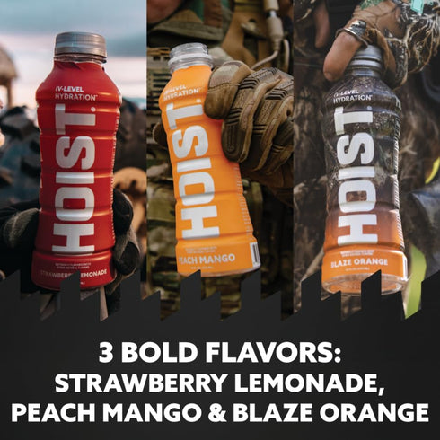 Pack, 16 Oz (Pack 12) HOIST Premium Military Hydration Electrolyte Drink, Powerful IV-Level Hydration, Clinically