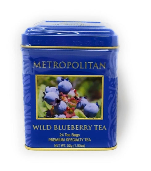 Wild Blueberry Black Tea by Metropolitan, 24 Bags in Decorative Tin