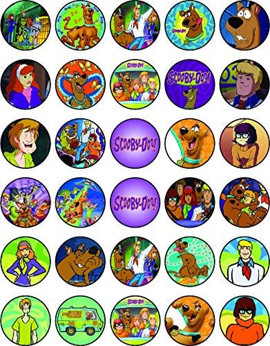 30 x Edible Cupcake Toppers – Mystery Pup Dog Inspired Collection of Cake Decorations, Uncut on Icing Sheet