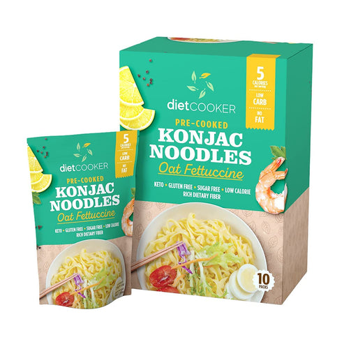 (Pack of 10) DIET COOKER Premium Shirataki Noodles, Konjac Noodle, Keto &