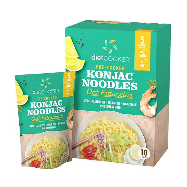 (Pack of 10) DIET COOKER Premium Shirataki Noodles, Konjac Noodle, Keto &