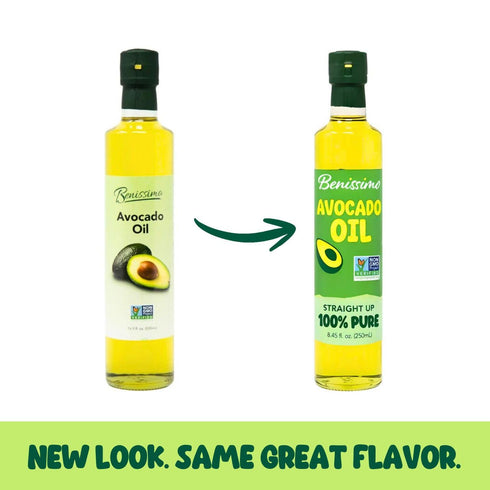 100% 8.45 oz Pure Avocado Oil in Glass Bottle, Allergen-Free and Non-GMO, Premium Cold-Pressed Cooking Oil for Sauting