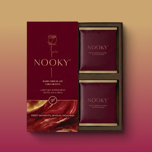 Nooky (Pack 1) 40 Couple Dark Chocolate for Men & Women of | Premium Dark Chocolate Treat | Gift for Couples | Vegan