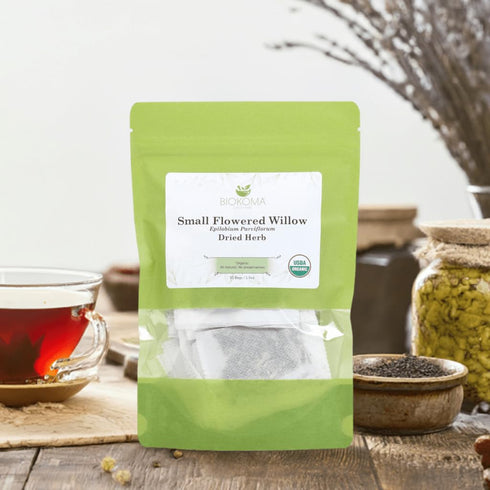 30 (1.5oz) Biokoma Organic Small-Flowered Willow Dried Herb Tea Bags Epilobium Parviflorum USDA Organic Herbal Tea
