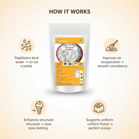 (300 (10.58 OZ)) Neotea Ice Cream Stabilizer | Helps Prevent Ice Crystals | Enhances Texture | Perfect for Professional