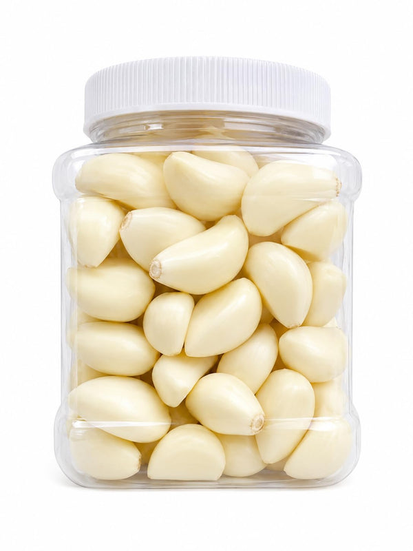 CALPAX fresh peeled garlic, ready to use, premium Quality, 16oz per jar
