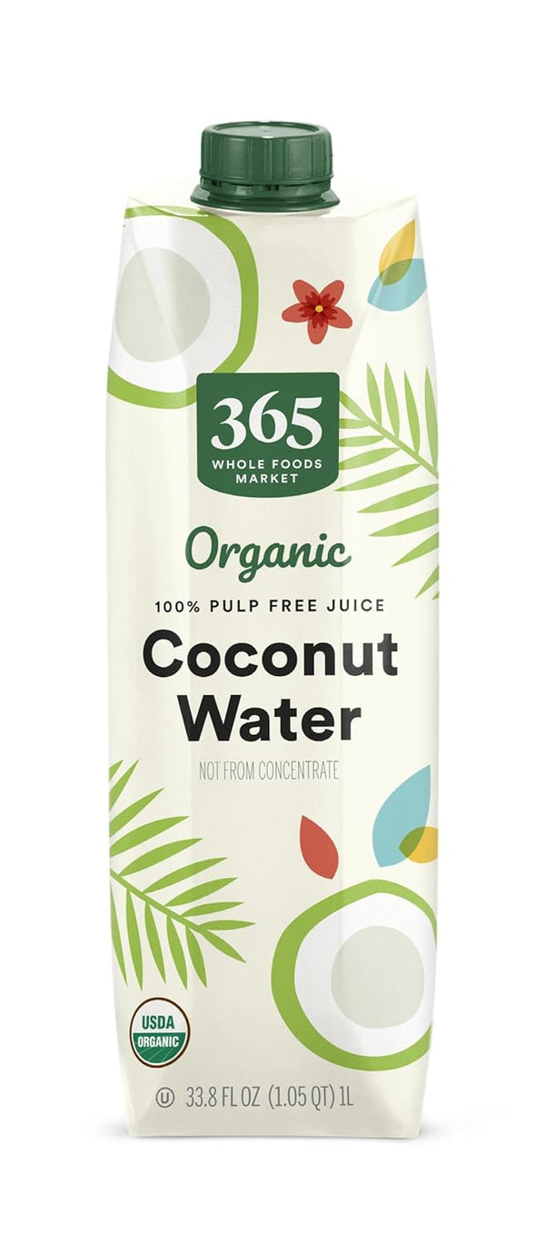 365 by Whole Foods Market, Organic Coconut Water, 100% Pulp-Free Juice, 33.8