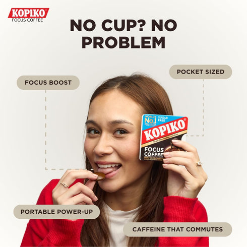 80mg 2 (12 Pack w/4 Kopiko Focus Coffee Candy Have Caffeine per Pieces for Energy & Mental Focus Sugar-Free Hard Candy