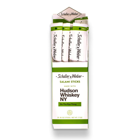 Schaller & Weber Hudson Whiskey Salami Sticks, 0.85 Oz (Pack of 20)