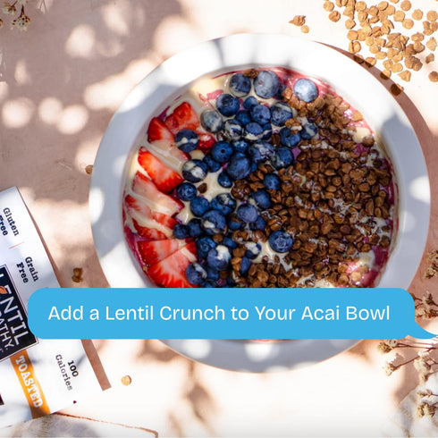 4 oz Lentil Telepathy Smoky Marshmallow Breakfast Lentils, Crunchy High Protein Cereal & Granola Alternative, Plant