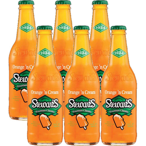 Stewart's Stewarts Original Orange N' Cream Soda 12 Oz Glass Bottle (Pack of