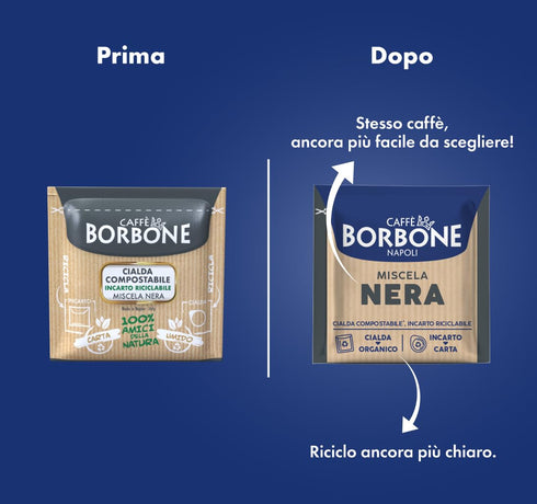 150 Count Caffe Borbone ESE Coffee Pods - Miscela Nera (Black)