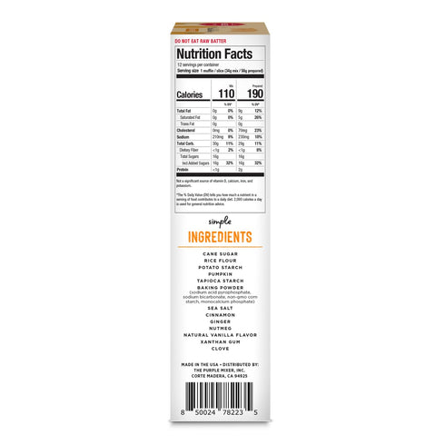 14 oz Miss Jones Gluten Free Pumpkin Bread & Muffin Mix