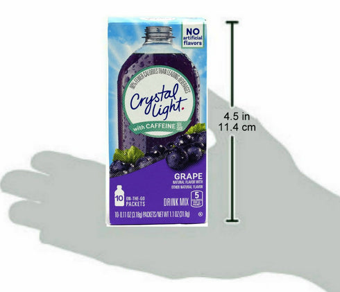10 (Pack 12) Crystal Light Crystal Light On The Go Energy Grape, CT