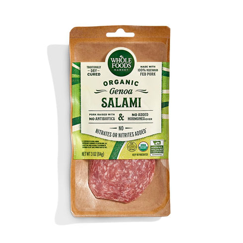 WHOLE FOODS MARKET Organic Sliced Genoa Salami, 3 OZ