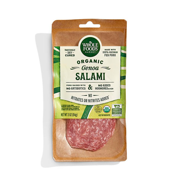WHOLE FOODS MARKET Organic Sliced Genoa Salami, 3 OZ