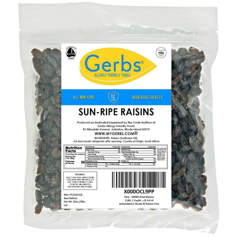 2 lbs. 14 Gerbs Dried Raisins | Unsulfured, No Artificial Additives, Resealable Bag | Naturally Sweet & Plump | Top