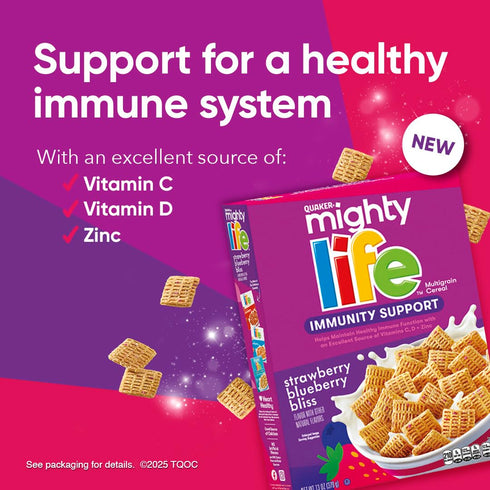 3 Pack (3 Pack) Quaker Mighty Life Multigrain Breakfast Cereal, Flavor Variety
