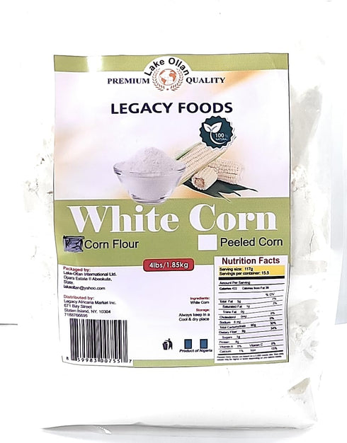 Legacy Foods Corn Flour 4lbs/1.85kg (White Corn Flour 4lbs)