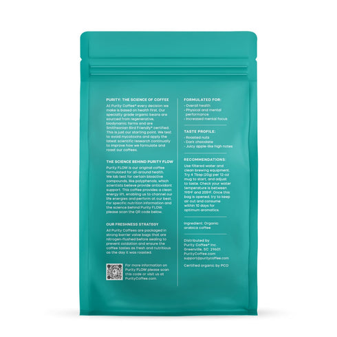 (12ct Purity Coffee FLOW Original Medium Roast K Pod Capsules Box) | Specialty-Grade USDA Organic Arabica Blend | Third