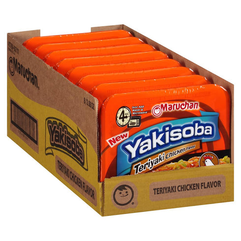 Maruchan Yakisoba, Teriyaki Chicken Flavor Stir-Fried Japanese Instant Ramen Noodles, High Protein