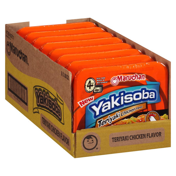 Maruchan Yakisoba, Teriyaki Chicken Flavor Stir-Fried Japanese Instant Ramen Noodles, High Protein