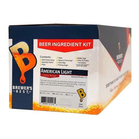 Brew & grow 1018 (5 Brewer's Best - - Home Brew Beer Ingredient Kit Gallon), (American Light) Yellow