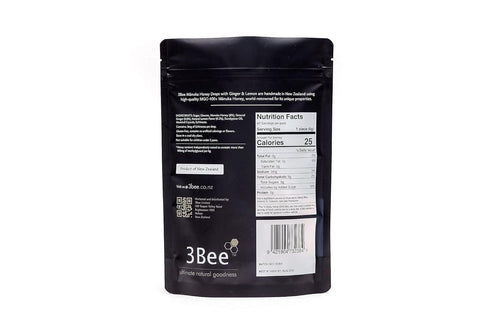 3Bee 400+ (17.6 oz (2 Pack)) Manuka Honey Drops MGO with Ginger & Lemon