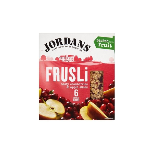 JORDANS Frusli Cranberry & Apple Cereal Bars (6x30g) - Pack of 2
