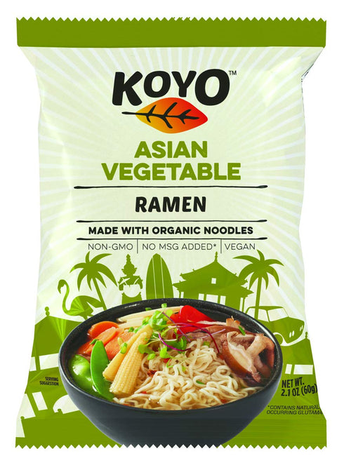Koyo Asian Vegetable Ramen Soup, No MSG, 2 Ounces (Pack Of 12)