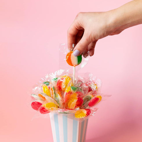 2 Pack (80 Count) Fruit Lollipops - Pound Bulk - Assorted Fruit Flavored Hard Candy - Hard Candy Individually Wrapped