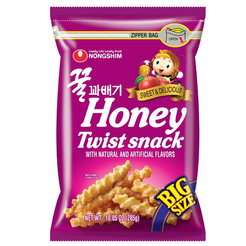 Nongshim Honey Twist Snack, Sweet Crispy Korean Snack, Acacia Honey, Twisted Crinkle