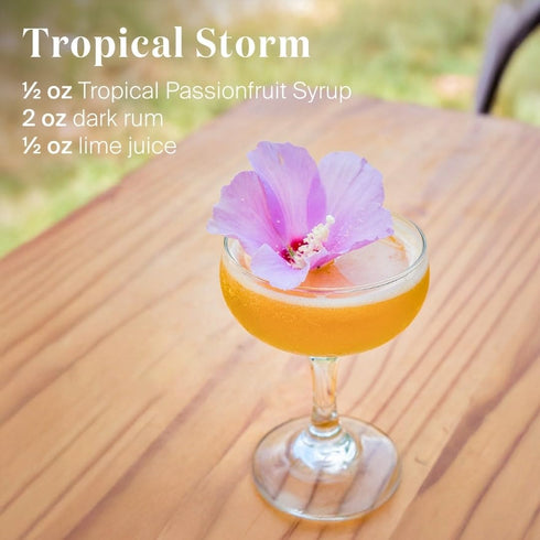 25 50% (12.7 oz) Liber & Co. Tropical Passion Fruit Syrup - Makes Drinks - Passionfruit Juice - Perfect for Craft