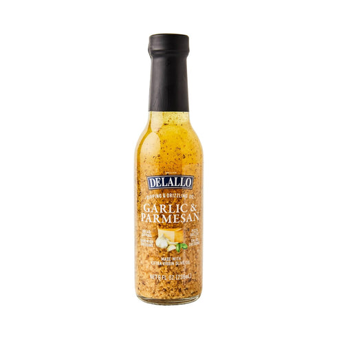 8 oz (3 Pack) DeLallo Garlic Parmesan Dipping Oil, Extra Virgin Olive Oil Infused, Ready-to-Use Condiment, Gluten Free
