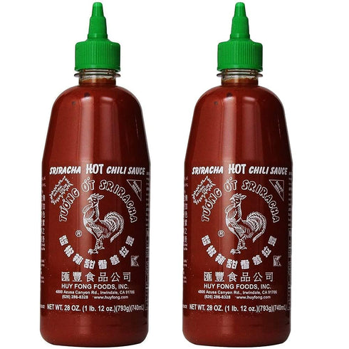 Rex Sriracha Hot Chili Sauce, 28 oz (Pack of 2) | Authentic Spicy
