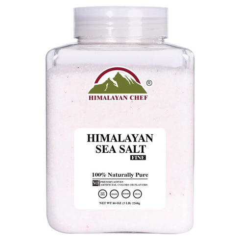 Himalayan Chef Sea Salt Fine Grain Himalayan Salt, 5 lbs Bulk Bag