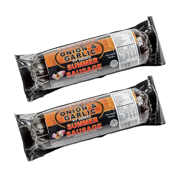 Troyer Cheese Inc Summer Sausage Onion Garlic from Amish Country Slice and Enjoy Pack of