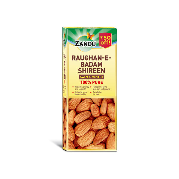 Zandu Roghan Badam Shirin | Pure Sweet Almond Oil for Skin & Hair