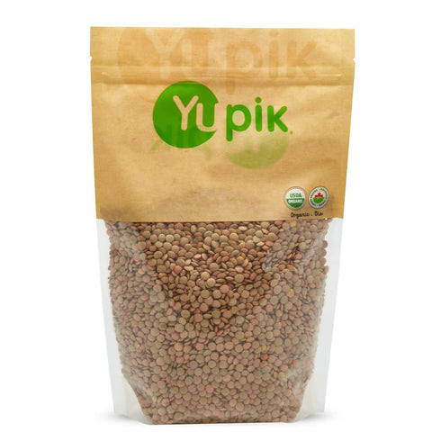 Yupik Organic Green Lentils, 2.2 lb (35.2 oz), Non-GMO, Vegan, Gluten-Free, Kosher,