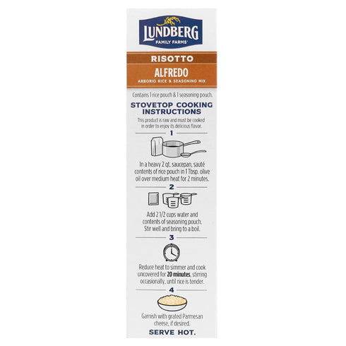 20 (5.5 oz, 6-Pack) Lundberg Family Farms - Traditional Italian Risotto, Alfredo, Convenient Side Dish, Minute Cook