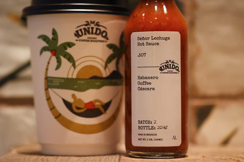 Señor Lechuga Hot Sauce .507 Habanero, Coffee, Cáscara with Café Unido