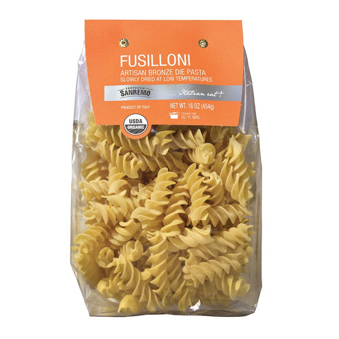 Sanremo Organic Fusilloni Specialty Pasta, (Pack of 12)
