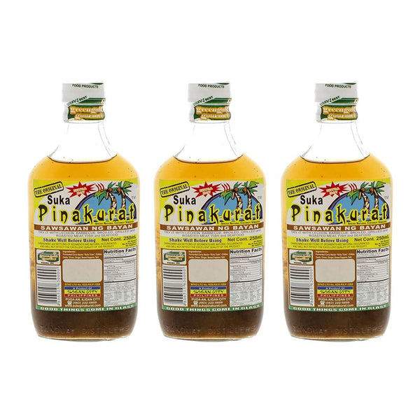 Pinakurat Suka the Original Flavor (Extra Hot) Pack of Three Bottle 250 Ml