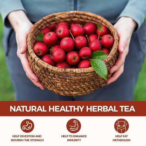 WOTIHA 65 Count 100% Immunity, Premium Hawthorn Berry Tea Bags - Natural, Aids Digestion, Rich in Antioxidants, Boosts