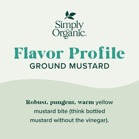 3.07-Ounce, Simply Organic Ground Mustard Seed, Organic Ground Yellow Mustard Seeds, Robust Flavor, Kosher, Non