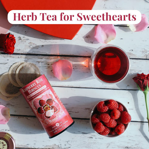 The Republic of Tea Raspberry Rose Hibiscus Tea, 36 Count Tin