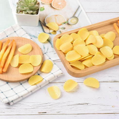 50Pcs Artificial Potato Chips, Fake Potato Chips Snack Realistic Fast Food Models for Food Model Home Kitchen Decor