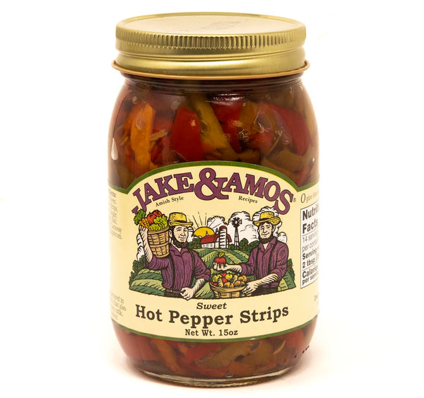 Jake & Amos Sweet & Hot Pepper Strips 15 oz. (3 Jars)