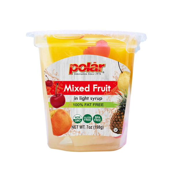 MW Polar Snack Cup, Mixed Fruits in Light Syrup, 7 Ounce (Pack